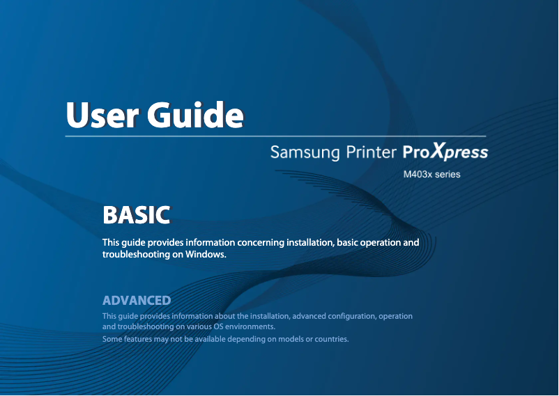 Page 1 de la notice Manuel utilisateur Samsung ProXpress SL-M4030