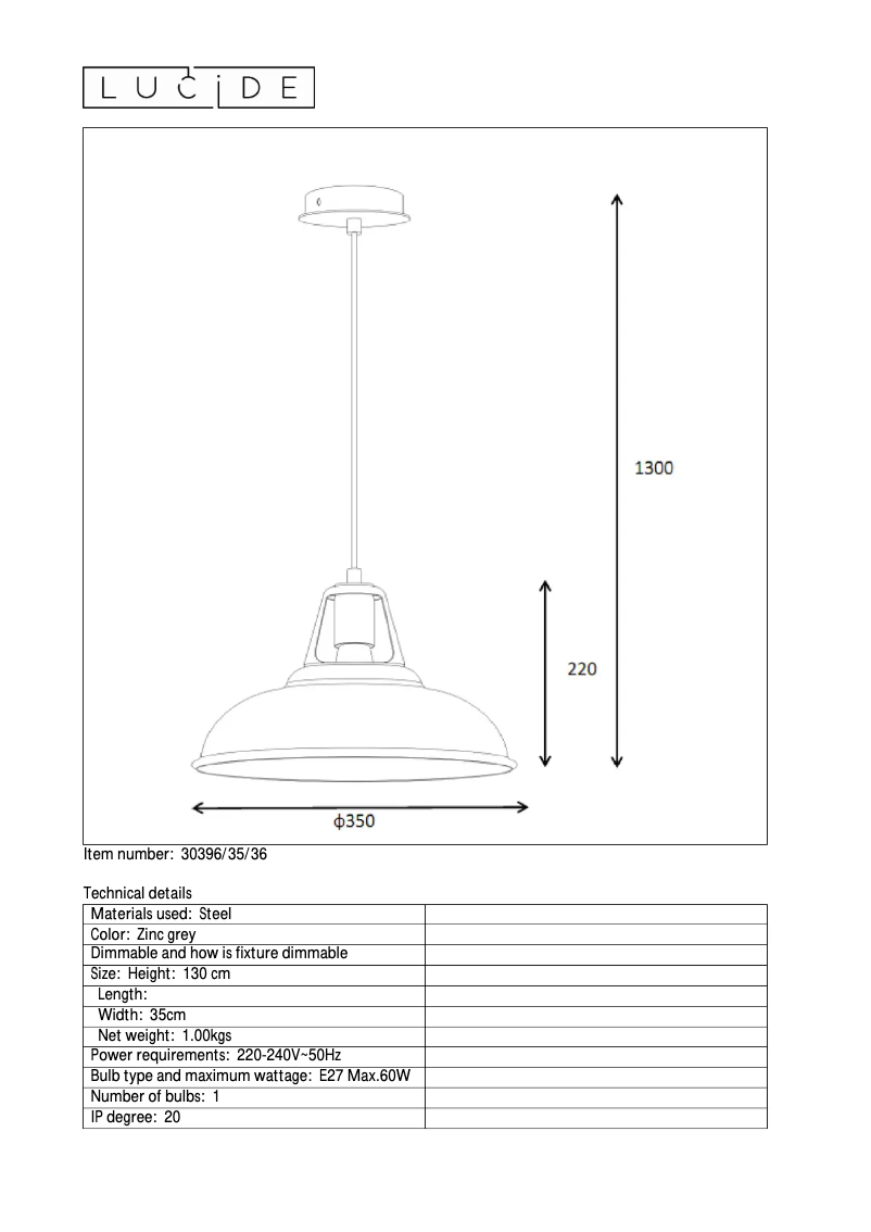Image de la première page du manuel de l'appareil Markit 30396/35/36