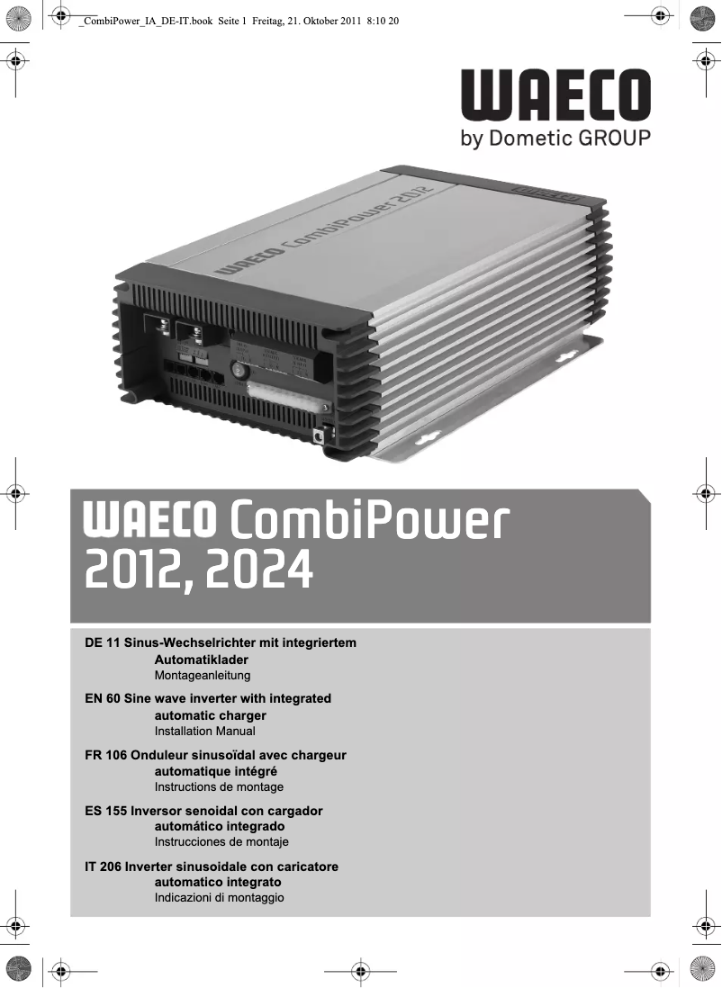 Image de la première page du manuel de l'appareil CombiPower 2024