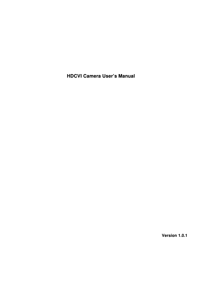 Page n°1 - Manuel utilisateur Dahua Technology Lite HAC-HFW1220DP-0360B