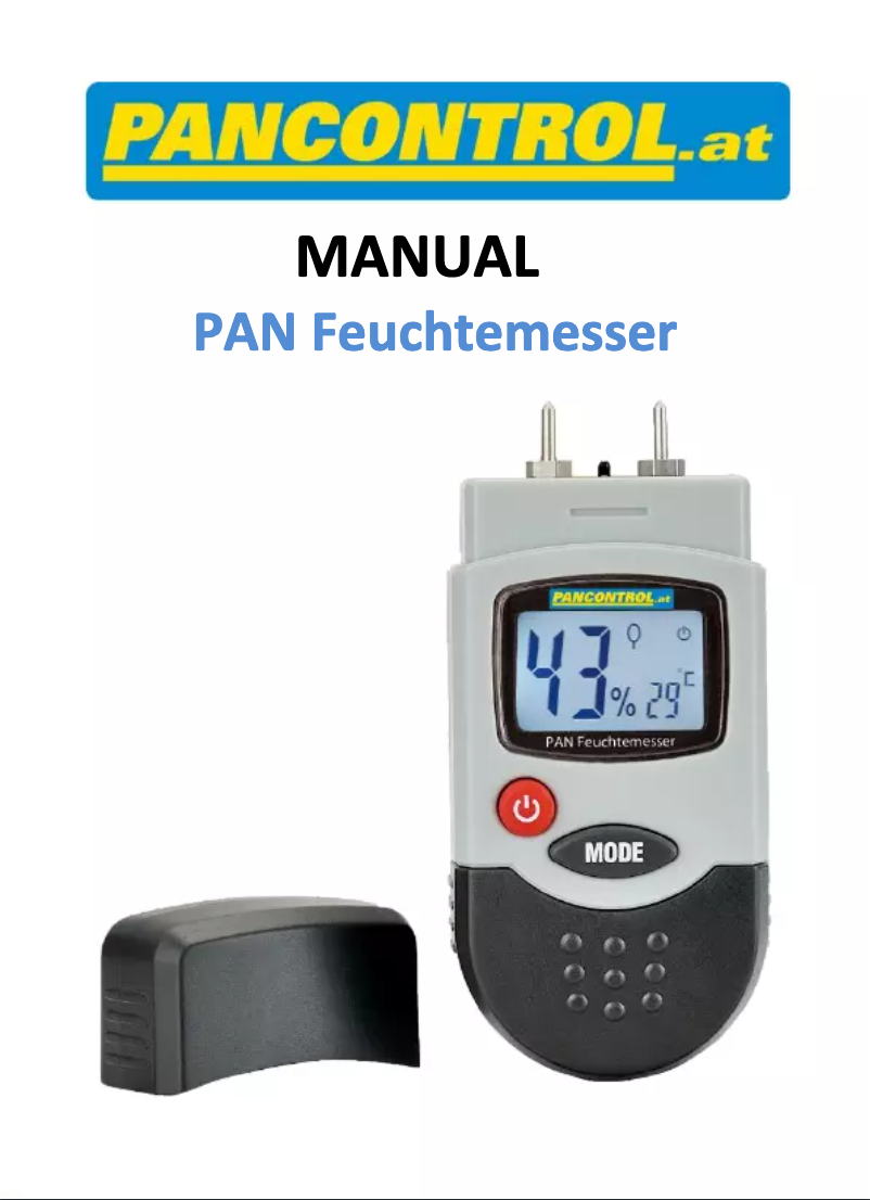 Page 1 de la notice Manuel utilisateur Pancontrol PAN Feuchtemesser