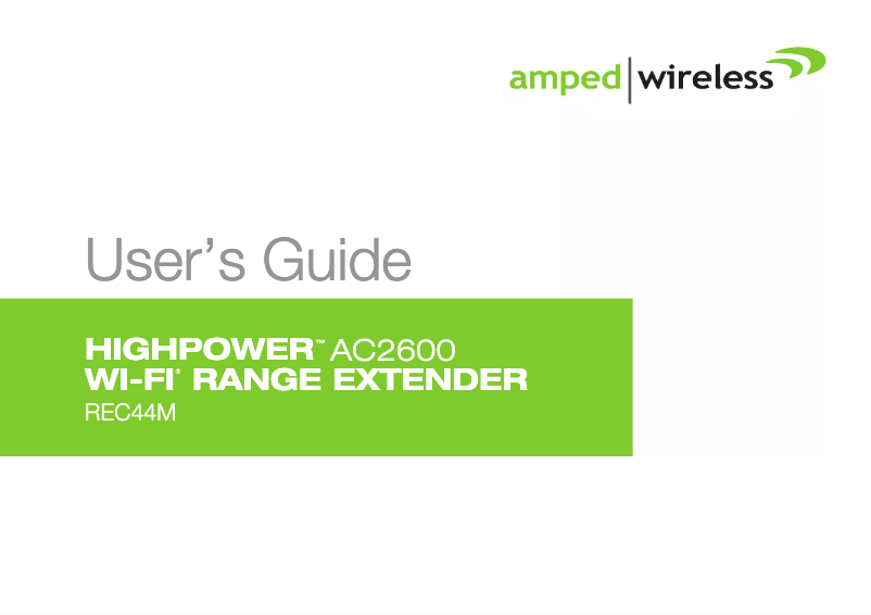 Página 1 del manual Manual de usuario Amped Wireless HighPower REC44M