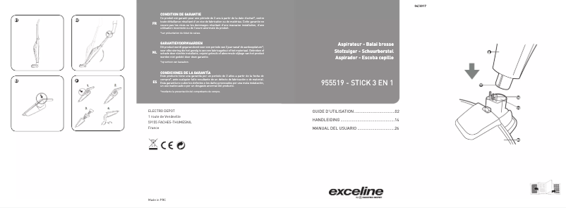 Page 1 de la notice Manuel utilisateur Exceline STICK3IN1-04