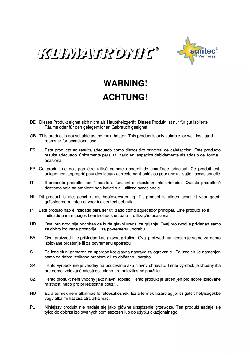 Imagen de la primera página del manual del dispositivo Heat Supreme