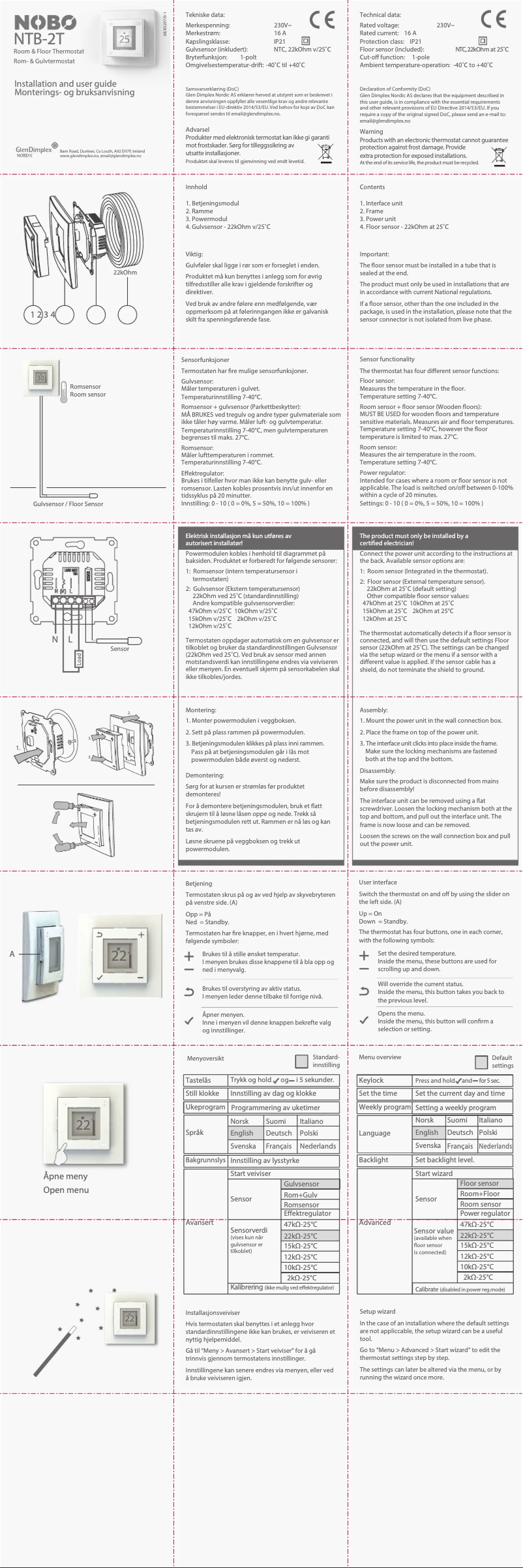 First page image of the manual for NTB-2T