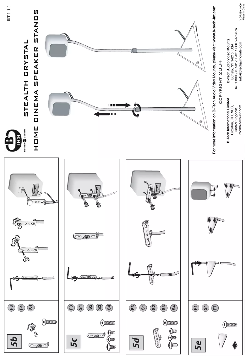 Image de la première page du manuel de l'appareil BT111