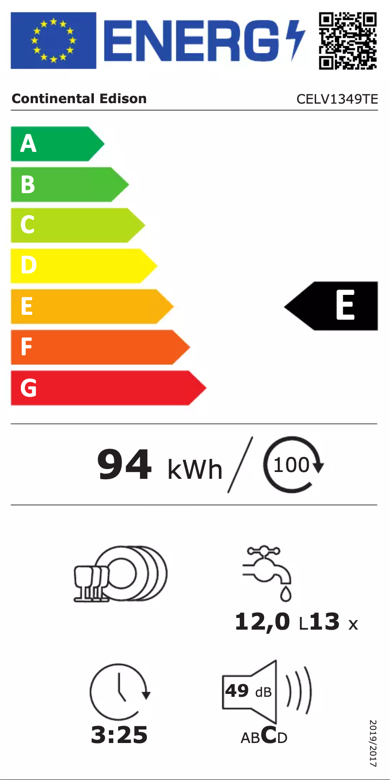 Image de la première page du manuel de l'appareil CELV1349TE