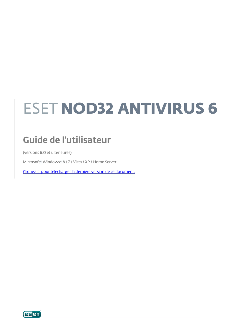 Página 1 del manual Manual de usuario ESET NOD32 Antivirus 6