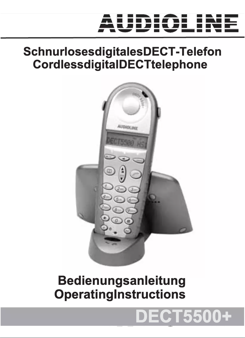 Página 1 del manual Manual de usuario Audioline DECT 5500 plus
