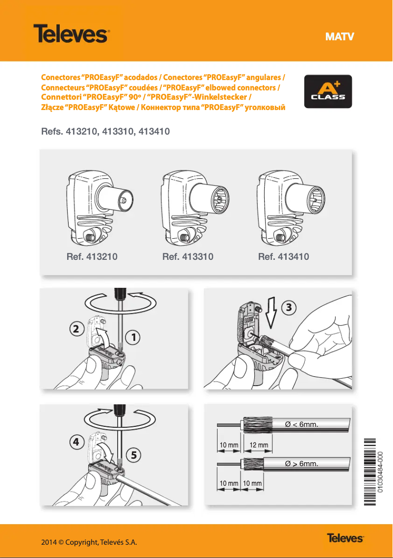 Page n°1 - Manuel utilisateur Televes Easy-F 413210