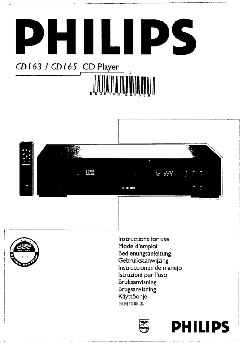 Page n°1 - Manuel utilisateur Philips CD165