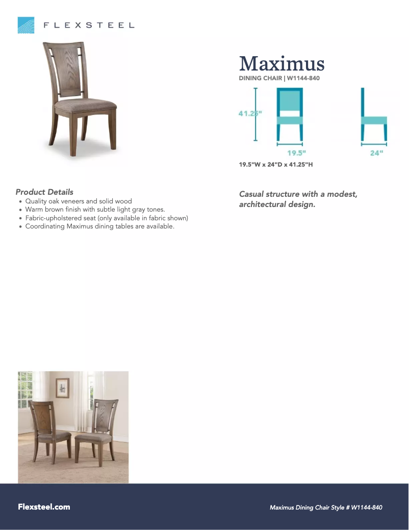 Page n°1 - Manuel utilisateur Flexsteel Maximus W1144-840