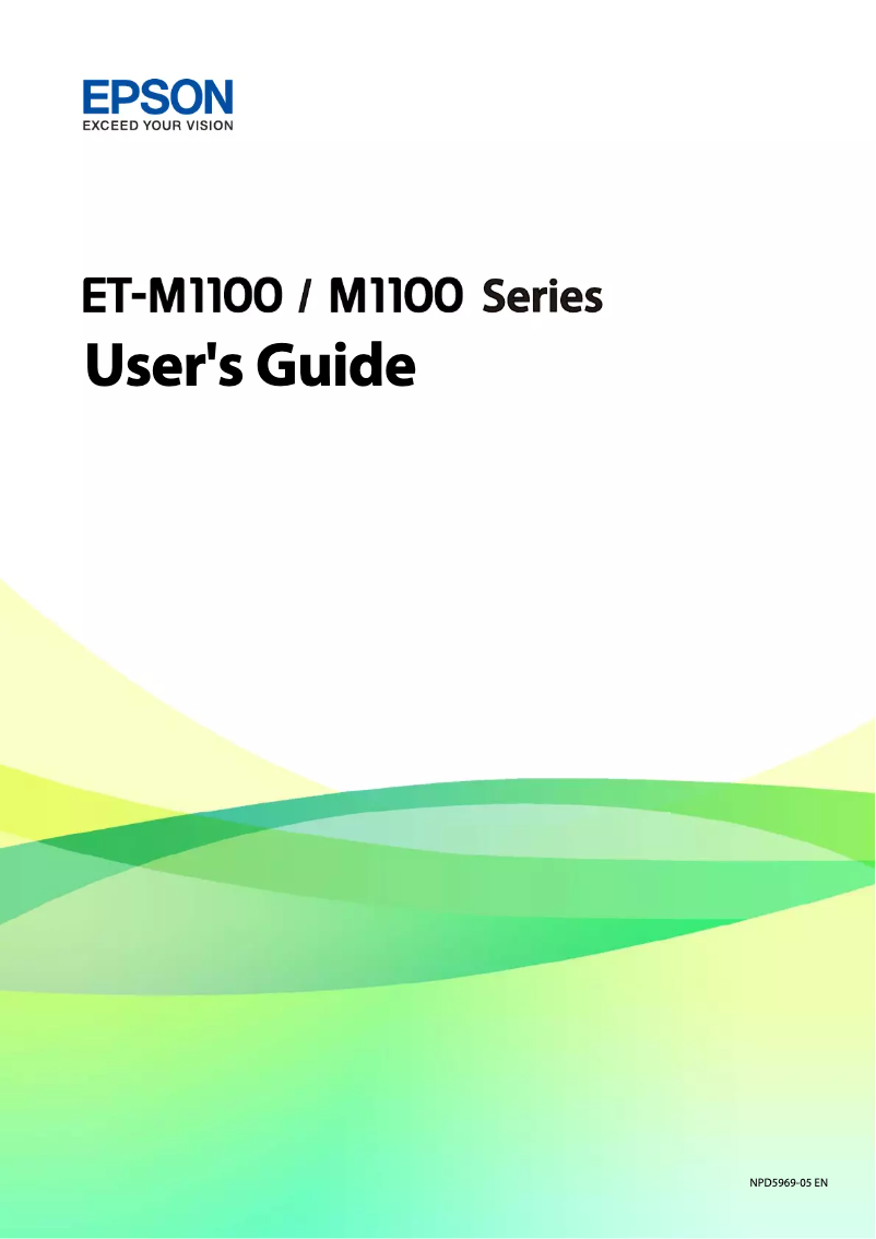 Page n°1 - Manuel utilisateur Epson EcoTank M1108