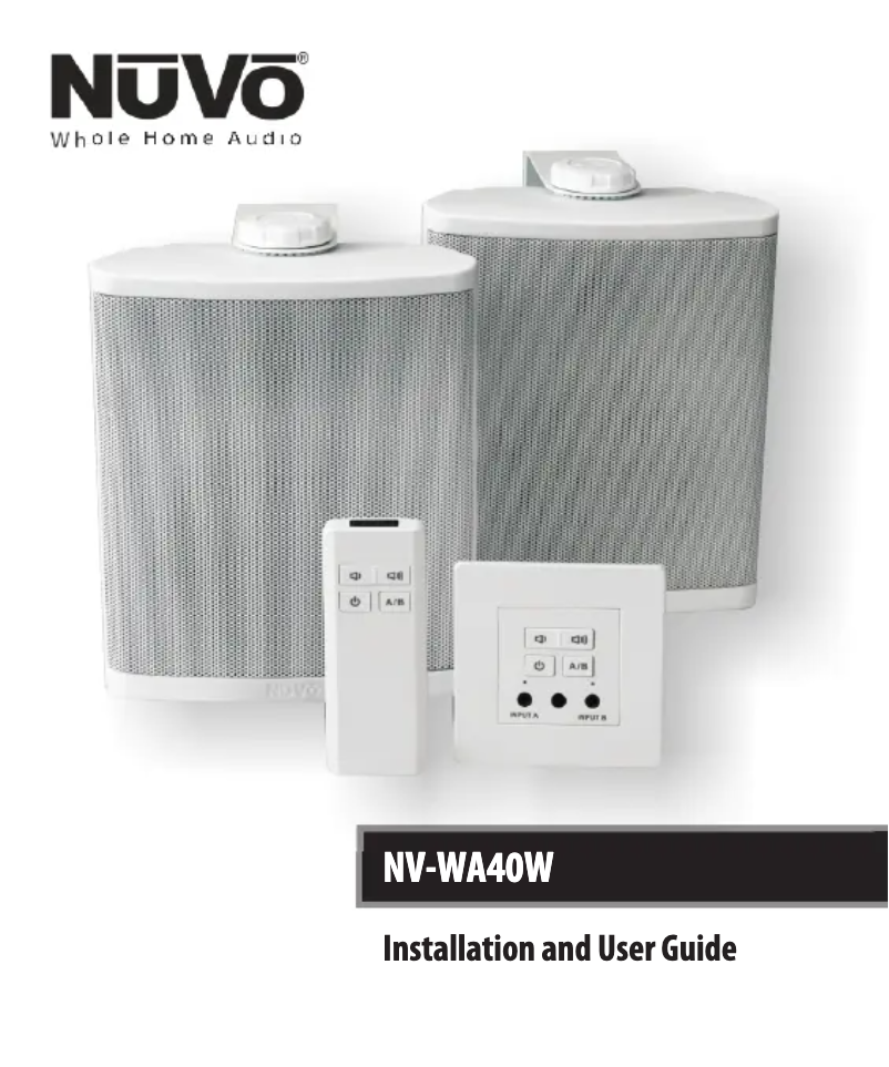 Page n°1 - Manuel utilisateur NUVO NV-WA40W