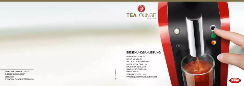 Page 1 de la notice Manuel utilisateur Teekanne Tealounge System