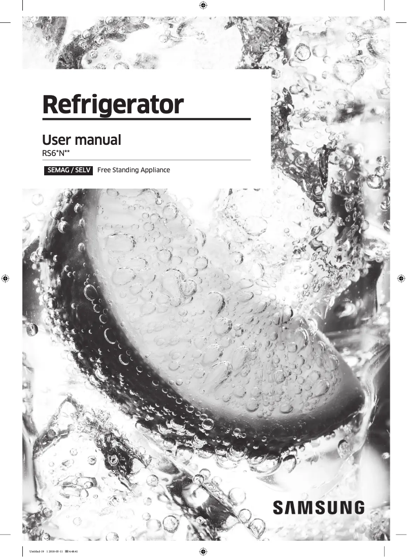 Page n°1 - Manuel utilisateur Samsung RS68N8670SL