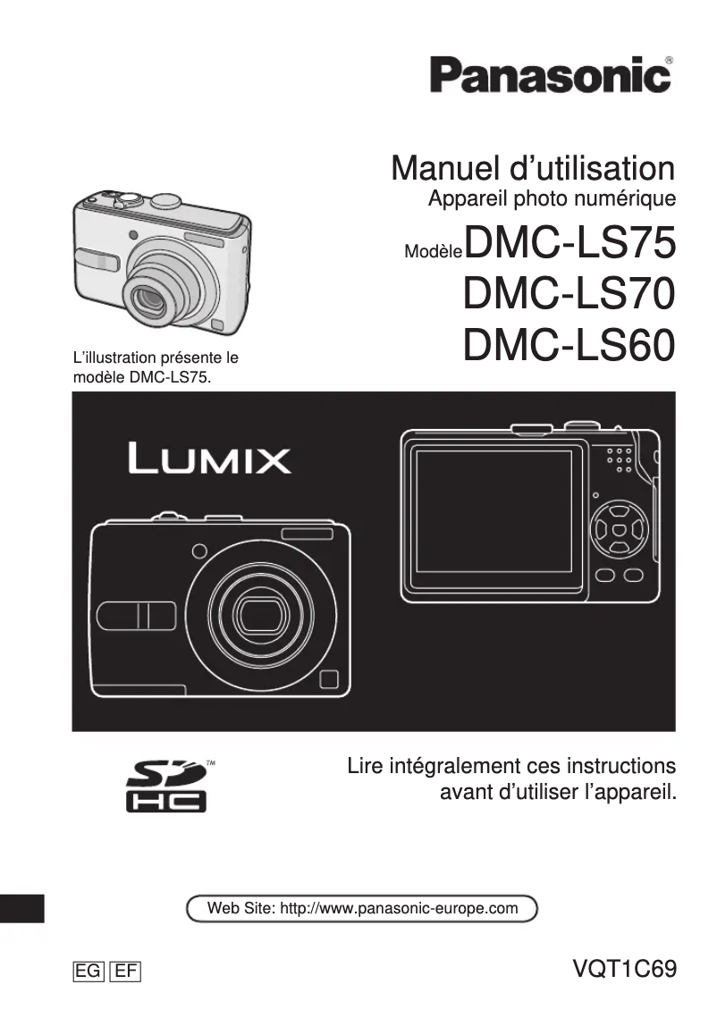 Page 1 de la notice Manuel utilisateur Panasonic Lumix DMC-LS70