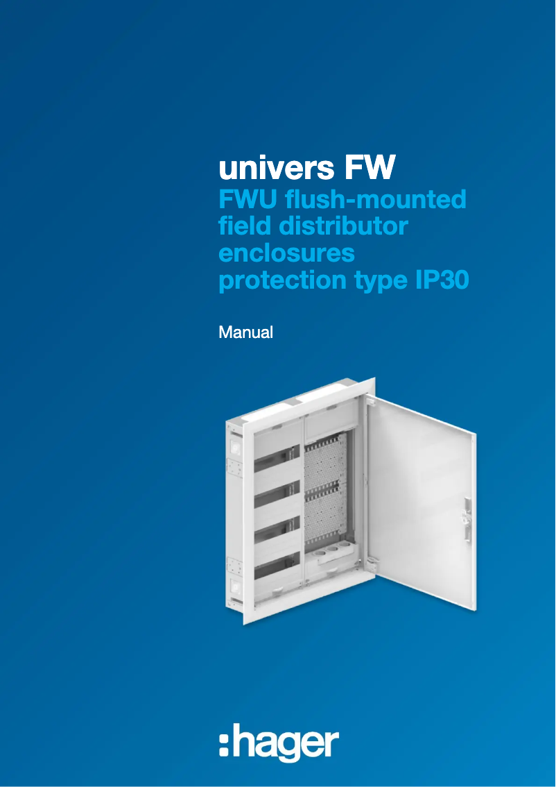 Page n°1 - Manuel utilisateur Hager FWU42K2