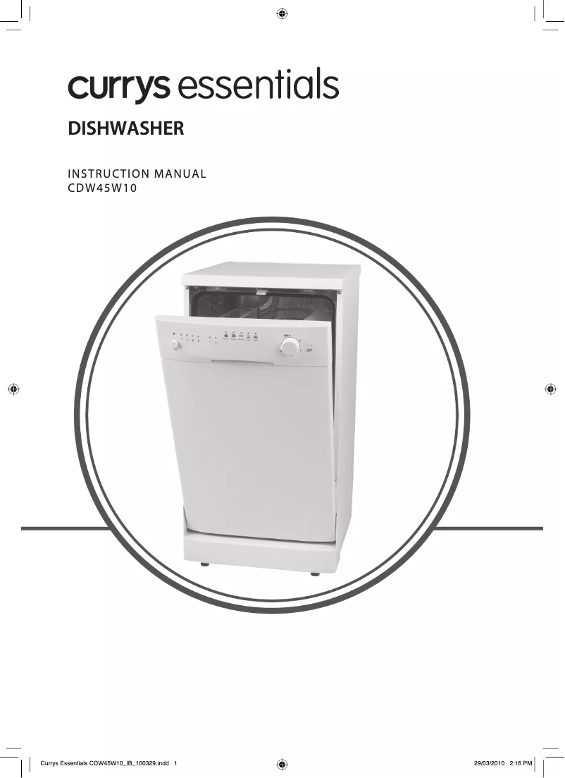 Image de la première page du manuel de l'appareil CDW45W10