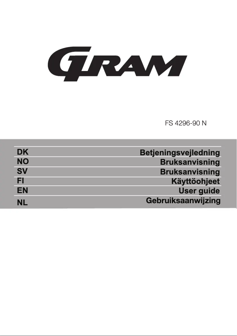 Page 1 de la notice Manuel utilisateur Gram FS 4296-90 N