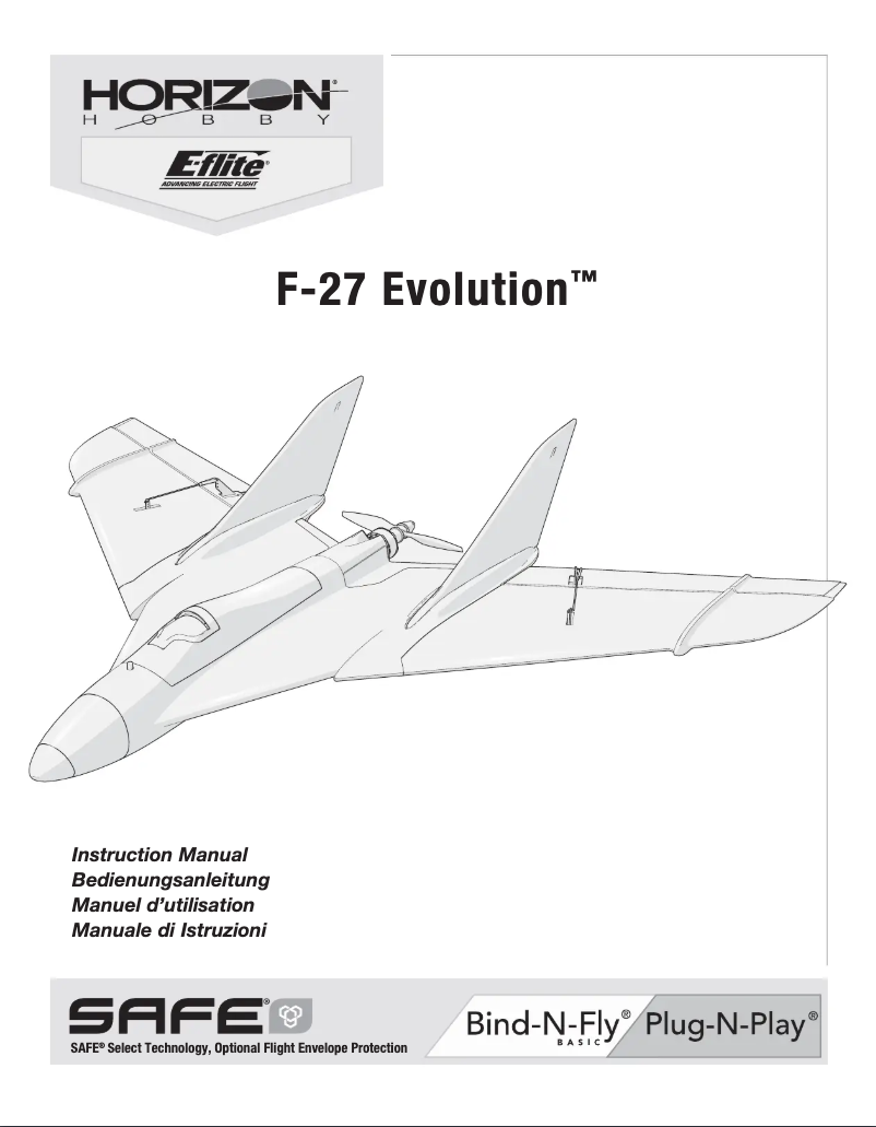 Página 1 del manual Manual de usuario E-flite F-27 Evolution