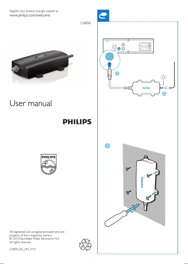 Page n°1 - Manuel utilisateur Philips CarStudio CAB50