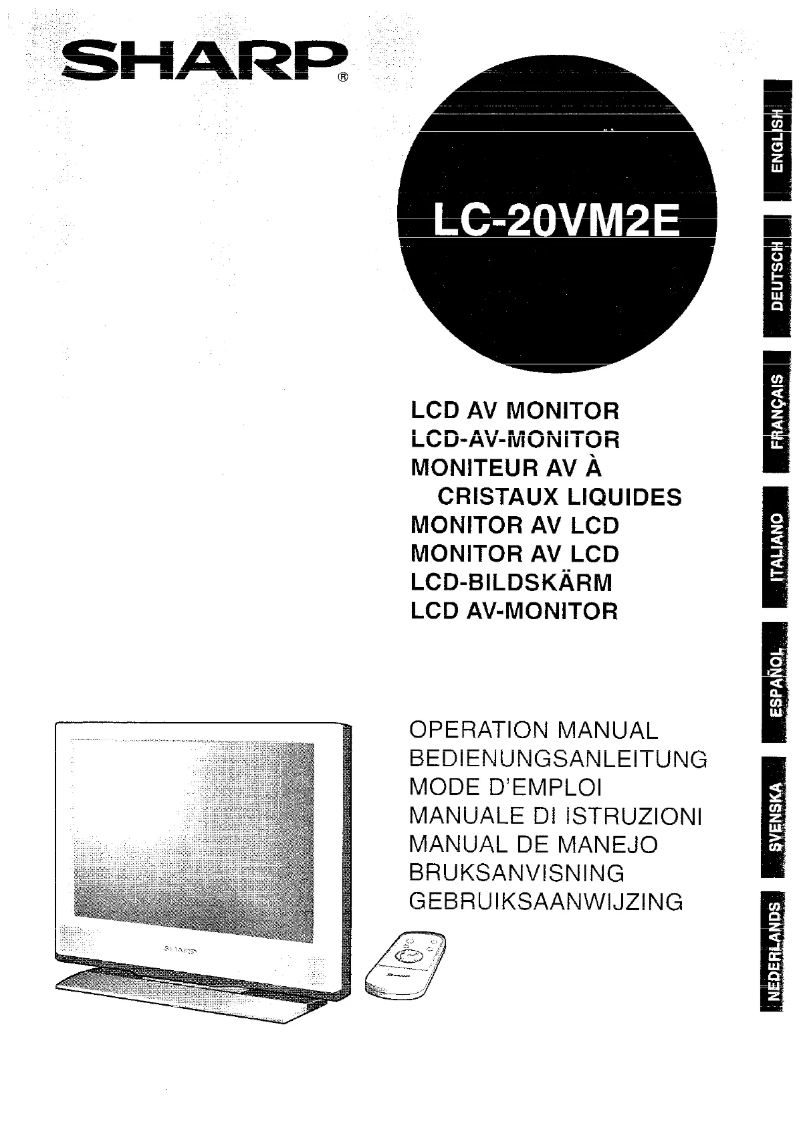 Page 1 de la notice Manuel utilisateur Sharp LC-20VM2