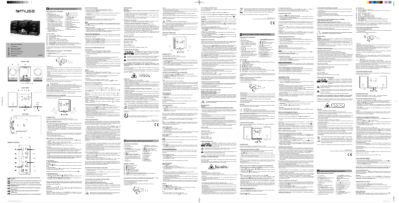 Page 1 de la notice Manuel utilisateur Muse M-38 BT