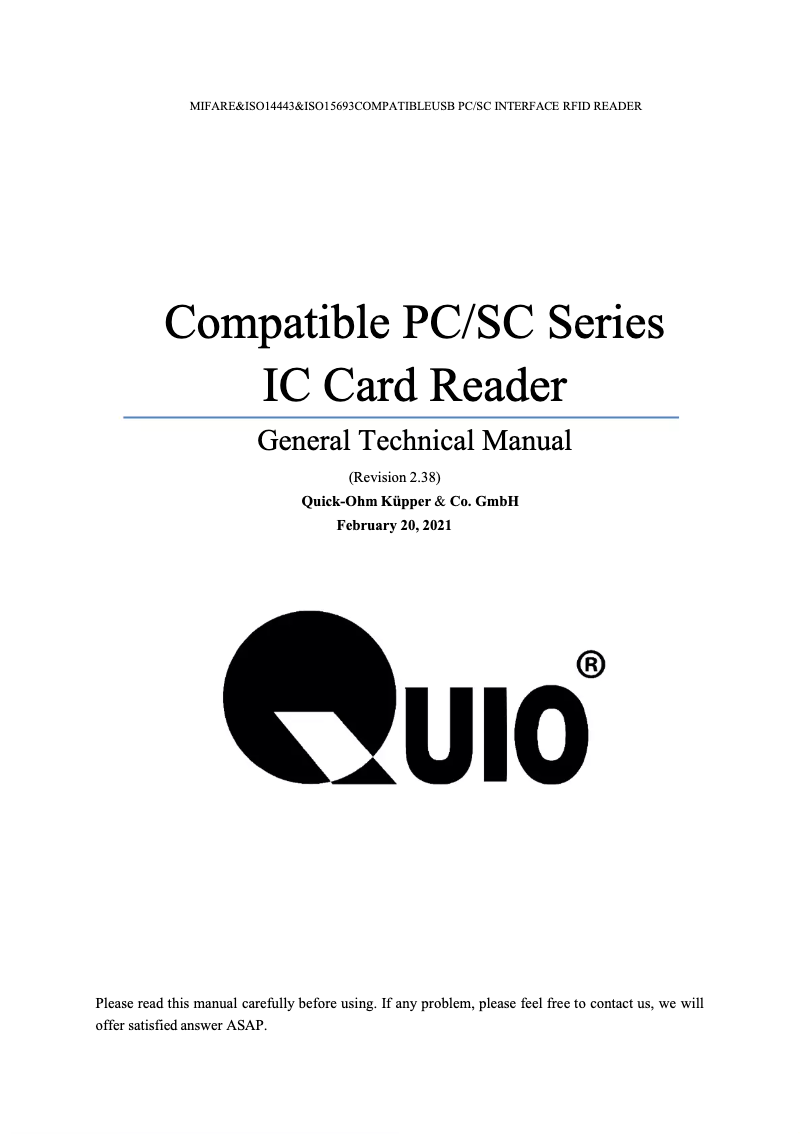 Page n°1 - Manuel utilisateur QUIO QU-DR-880