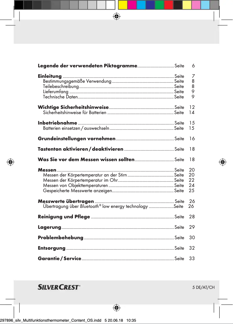 Page n°1 - Manuel utilisateur SilverCrest IAN 322247