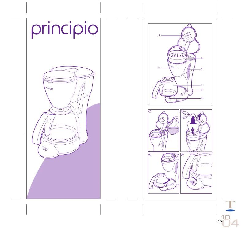 Page 1 de la notice Manuel utilisateur Tefal Principio CM500025