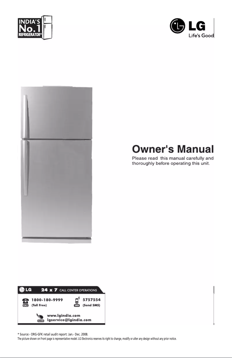 Page n°1 - Manuel utilisateur LG GL-368YMQG