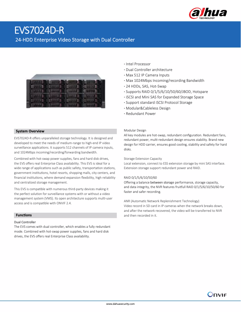 Image de la première page du manuel de l'appareil EVS7024D-R