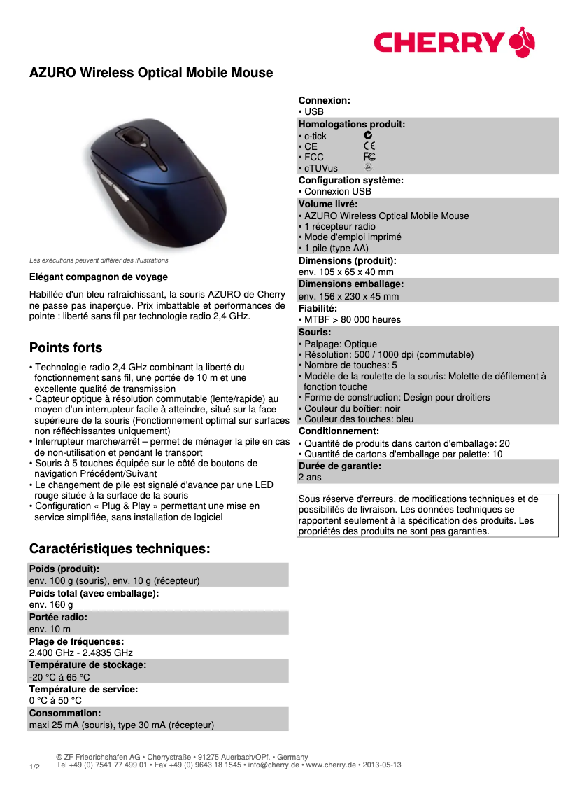 Image de la première page du manuel de l'appareil Auro