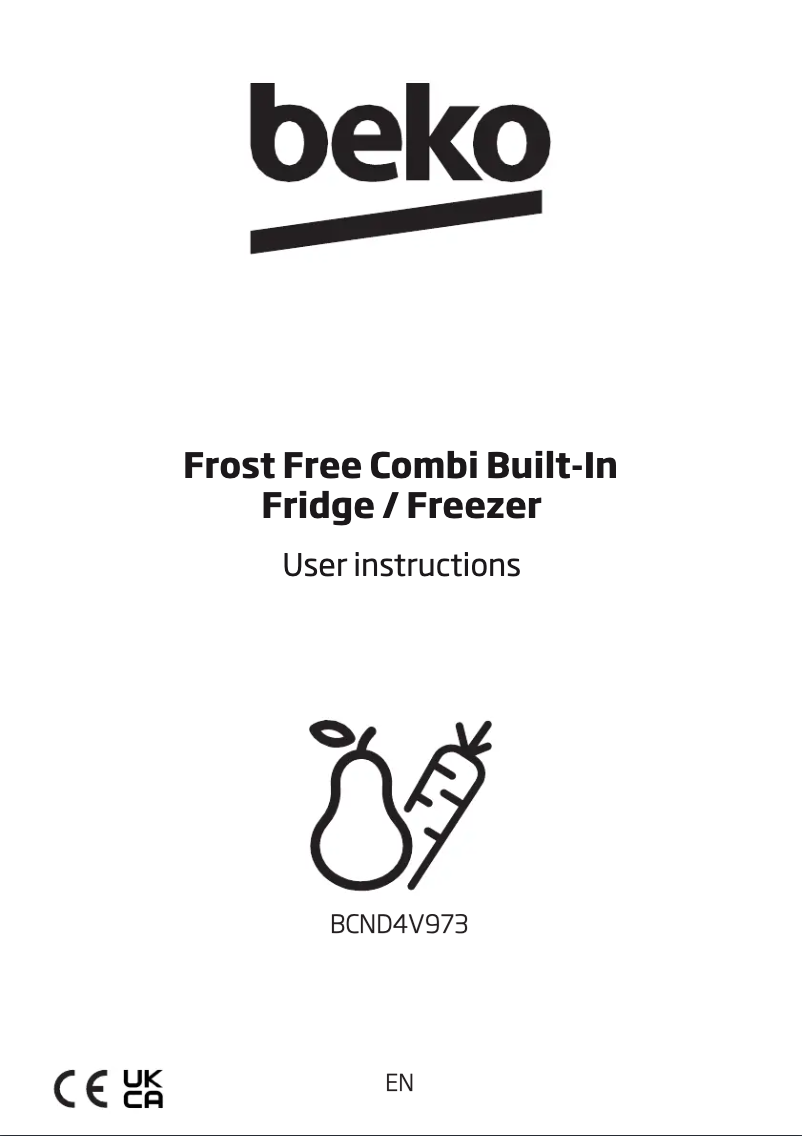 Image de la première page du manuel de l'appareil BCND4V973