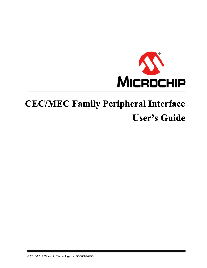 Page 1 de la notice Manuel utilisateur Microchip MEC1701