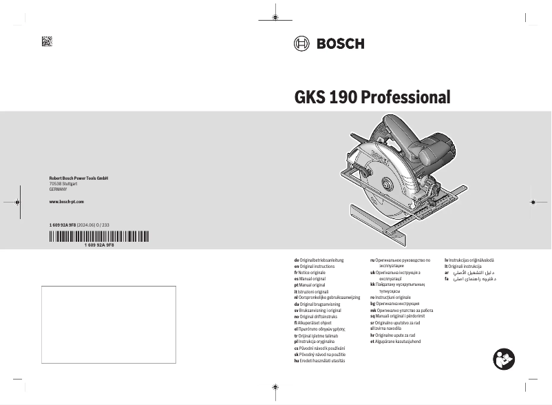 Page 1 of the manual User Manual Bosch GKS 67 Professional