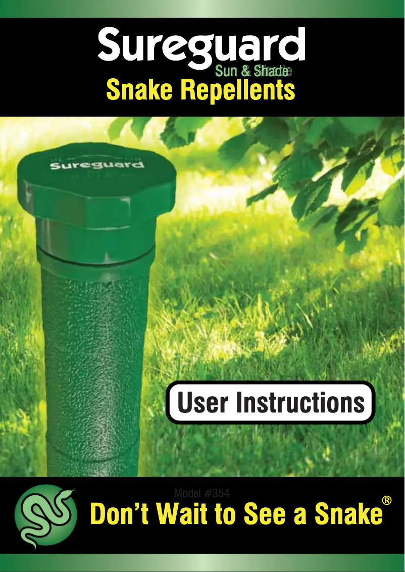 Page n°1 - Manuel utilisateur Sureguard Sun & Shade Snake Repellent