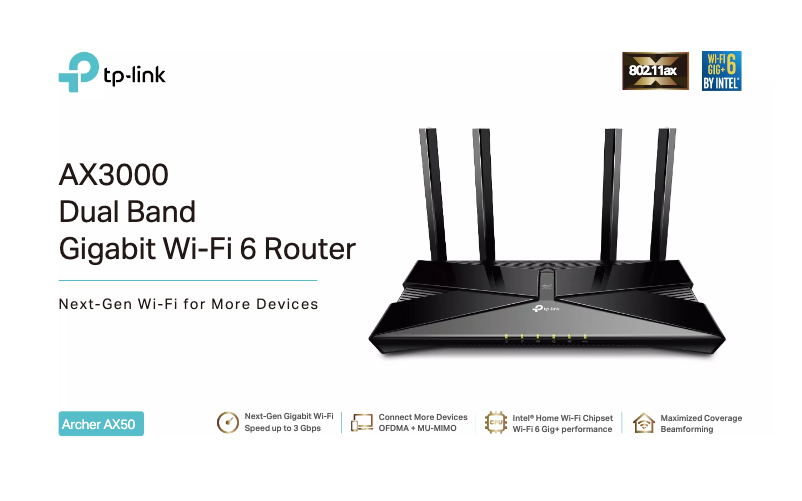 Page n°1 - Fiche technique TP-Link Archer AX50