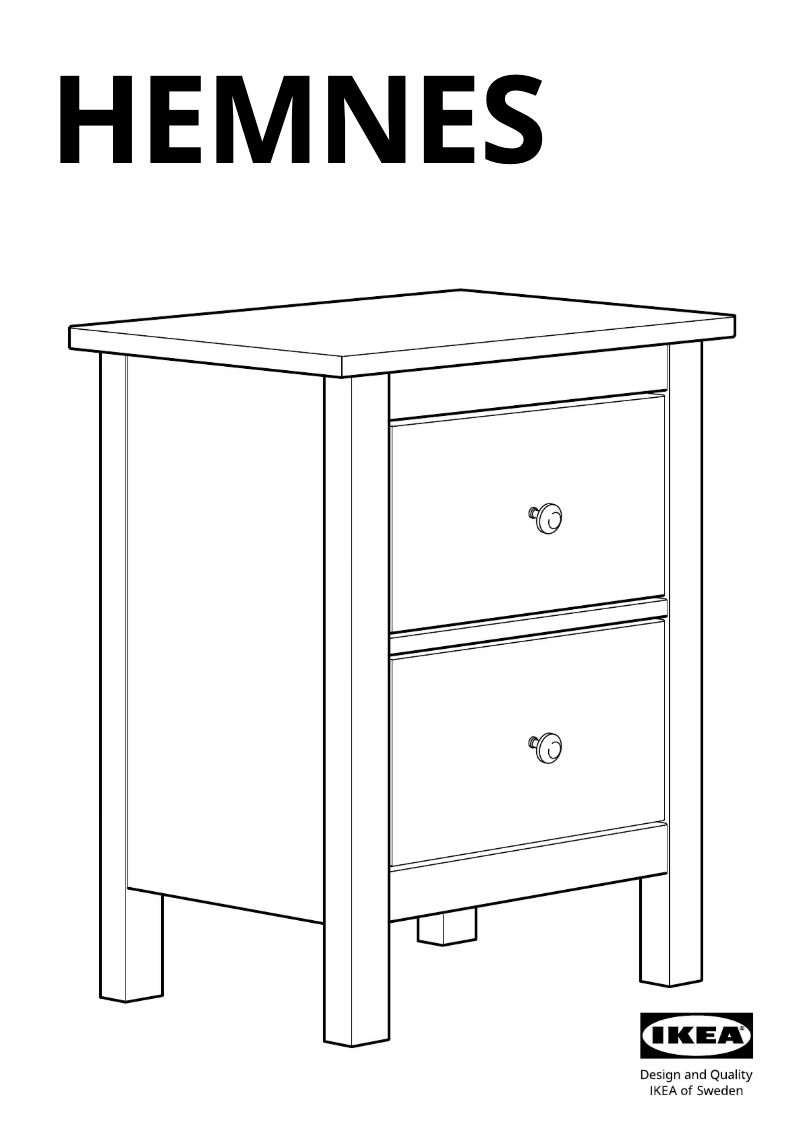 Page 1 de la notice Manuel utilisateur Ikea HEMNES 802.426.27