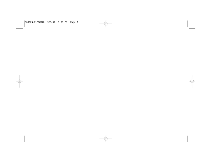 Image de la première page du manuel de l'appareil DW870