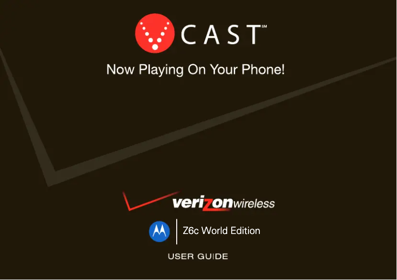 Page n°1 - Manuel utilisateur Motorola Z6c