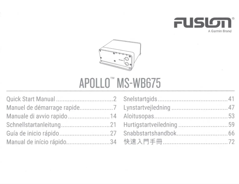 Página 1 del manual Manual de usuario Fusion APOLLO MS-WB675