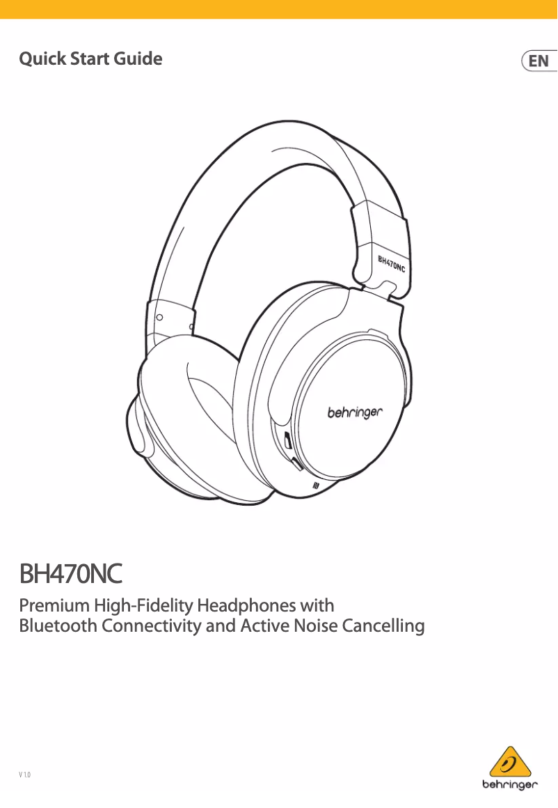 Page n°1 - Manuel utilisateur Behringer BH470NC