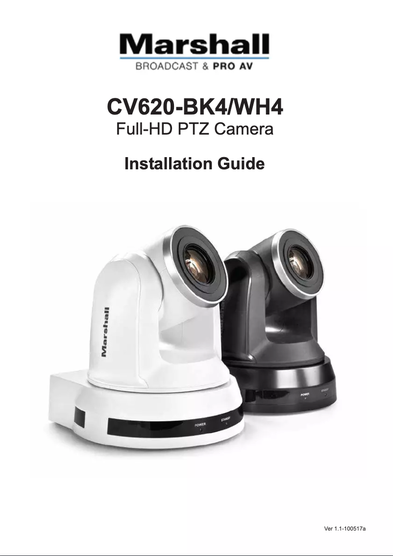 Page 1 de la notice Manuel utilisateur Marshall Electronics CV620