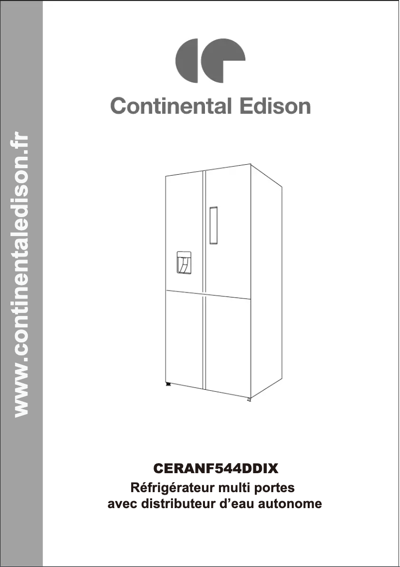 Image de la première page du manuel de l'appareil CERANF544DDIX