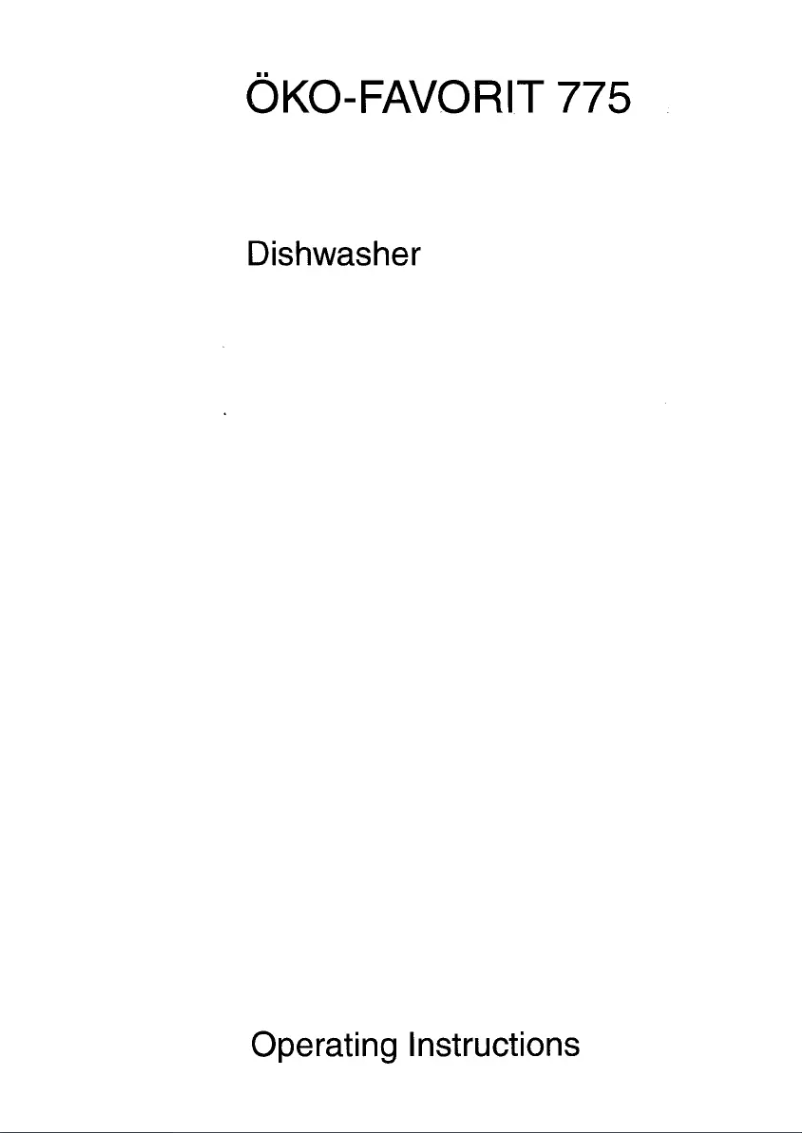 Page 1 de la notice Manuel utilisateur AEG Favorit 775