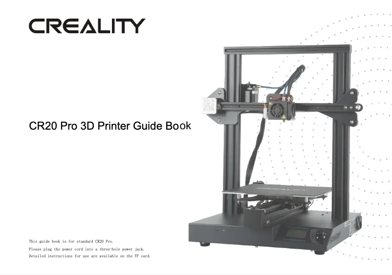 Page n°1 - Manuel utilisateur Creality CR20 Pro