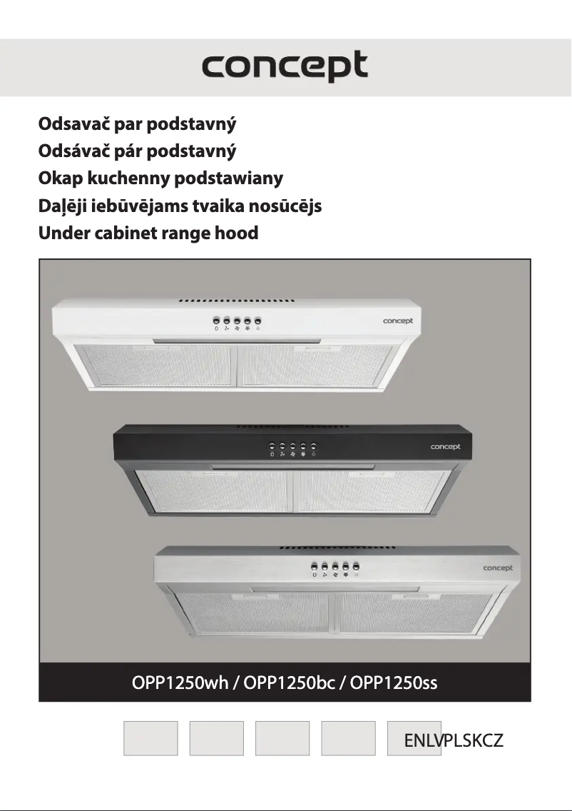 Page n°1 - Manuel utilisateur Concept OPP1250BC