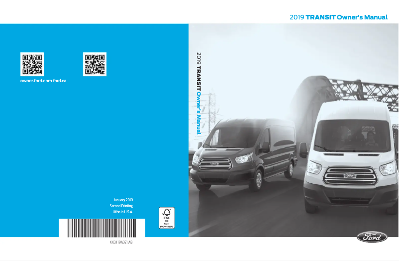 Page n°1 - Manuel utilisateur Ford Transit (2021)